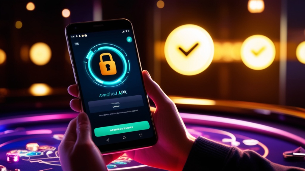 Android-telefoon met APK-installatie en beveiligingsicoon