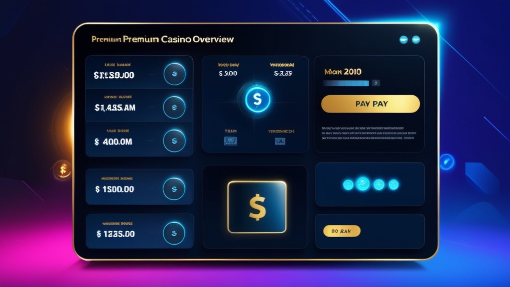Overzicht van limieten, verificatie en uitbetalingstijd in een casino-interface