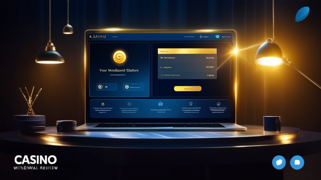 Reviewscenario met uitbetalingsstatus en support in een donker casino
