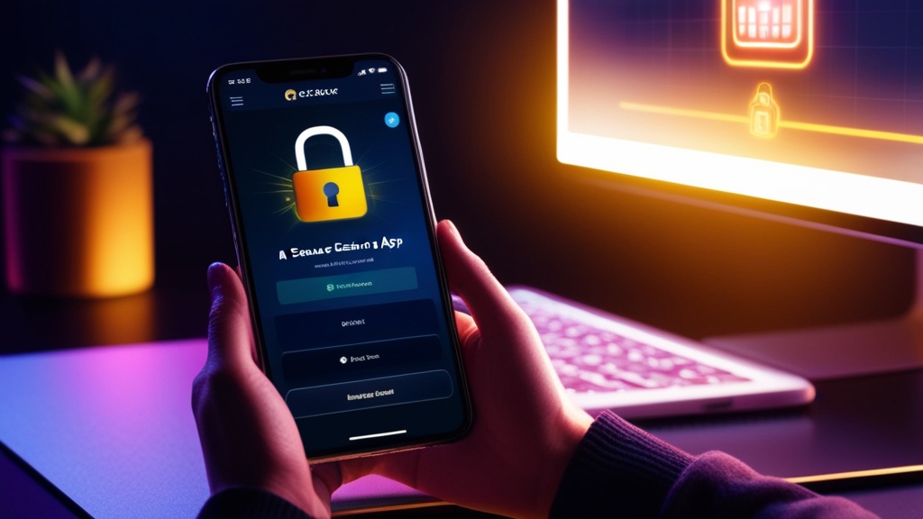 Telefoon met veilige installatie van een casino-app en APK-bestand